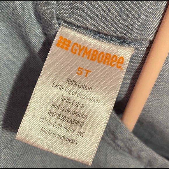 BEAUTIFUL! GYMBOREE 5T DENIM RAINBOW DRESS - Picture 3 of 3